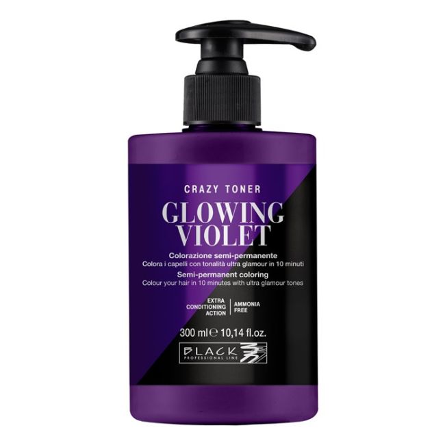 

Черный тонирующий крем для волос Black Professional, цвет glowing violet, 300 мл