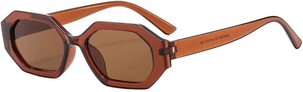 

Солнцезащитные очки с защитой от УФ-излучения UV400 | Маленькая оправа, цветные линзы | Для женщин и мужчин, для занятий спортом на открытом воздухе и вождения DSVIGF, Brown-brown