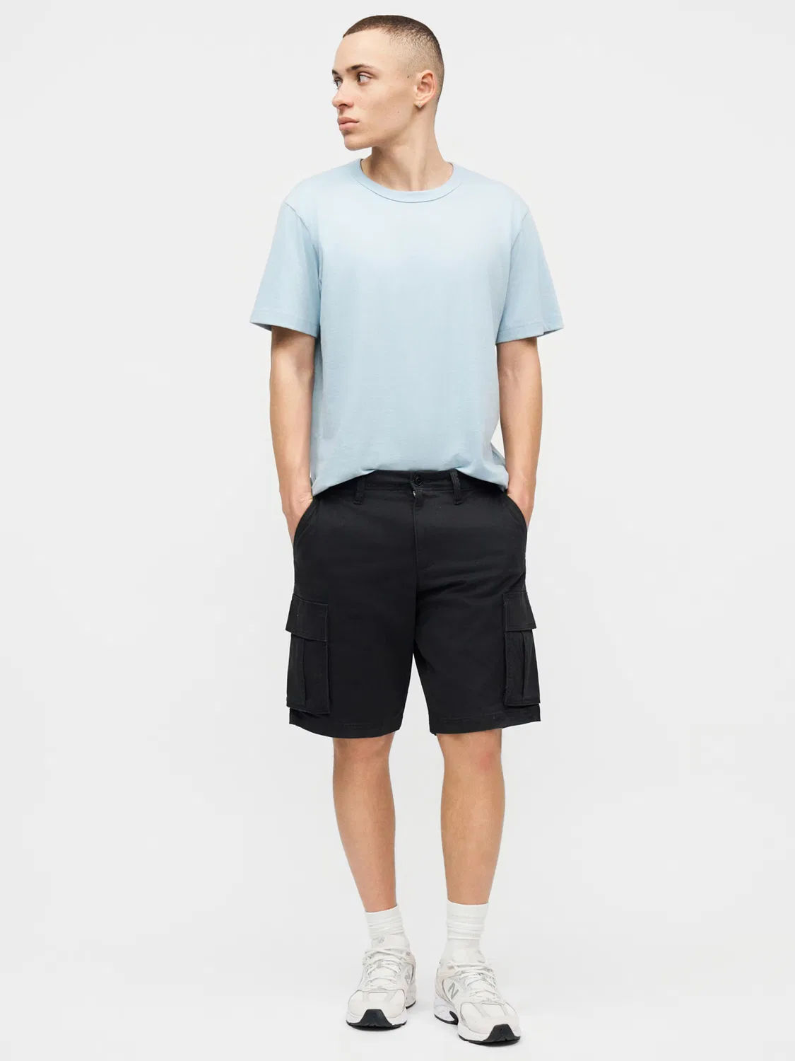 Шорты-карго Gap Regular, черные — фото 4