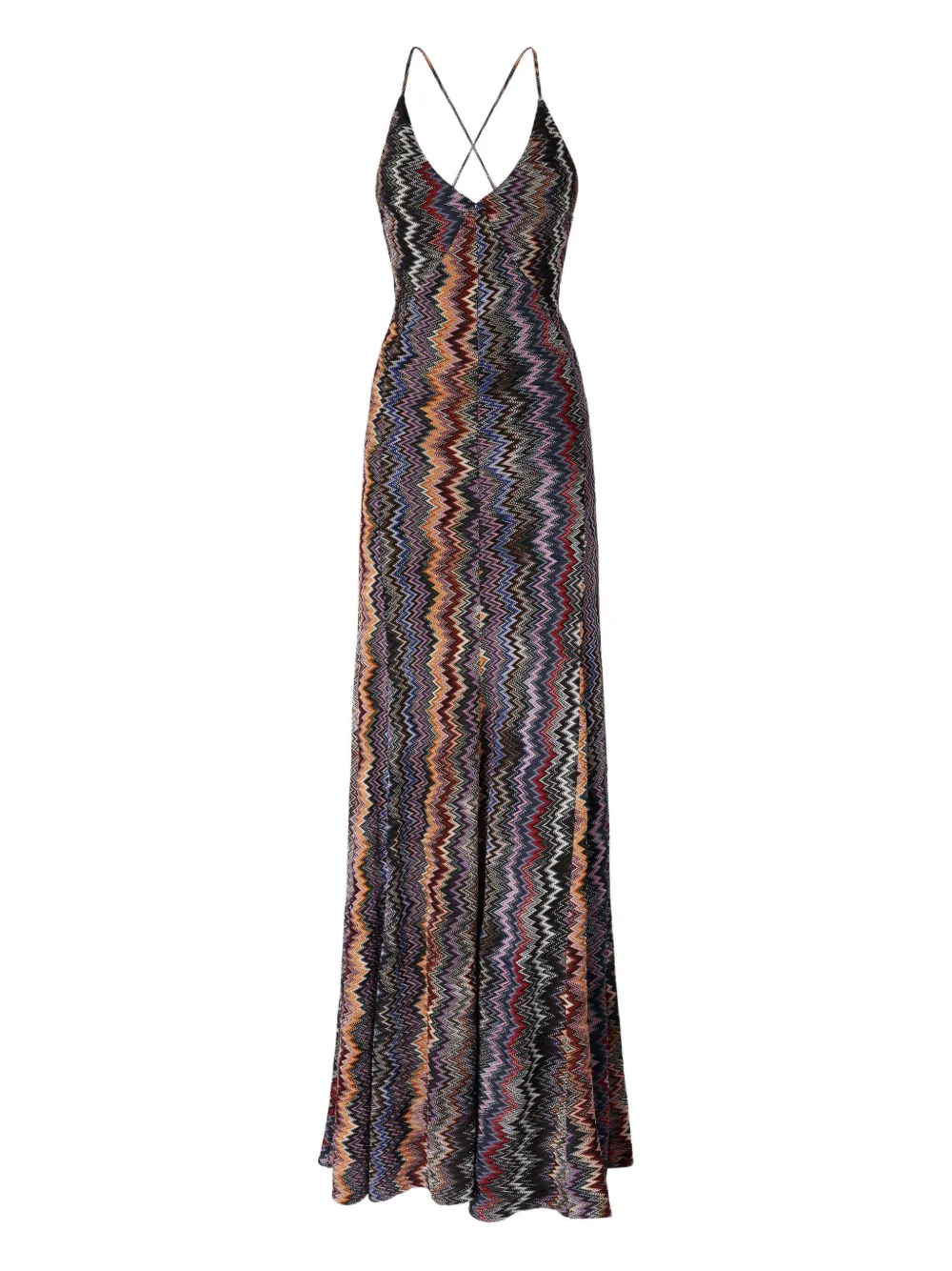 

Платье макси с зигзагообразным узором Missoni, синий