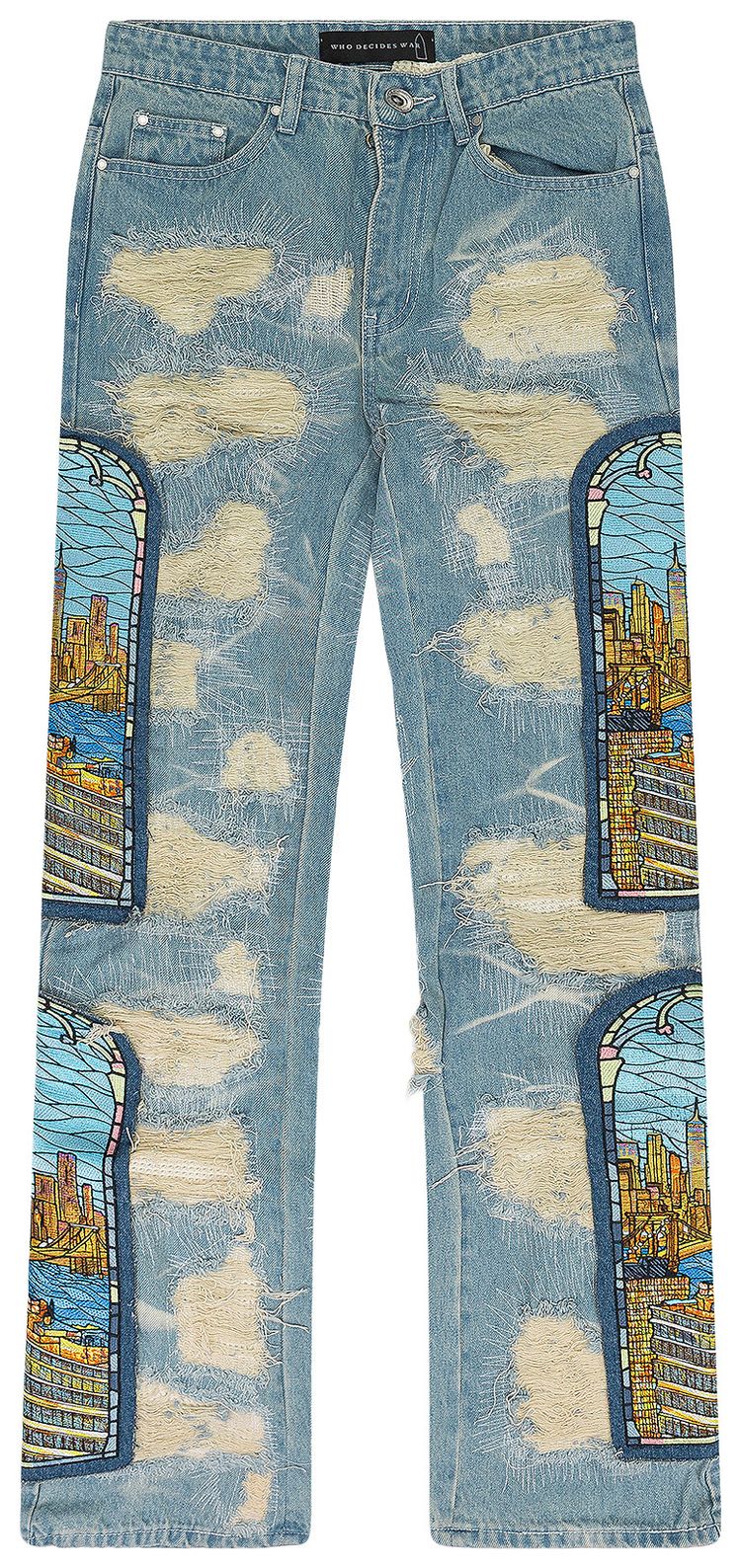 

Джинсы Who Decides War Stained Glass Denim, синий