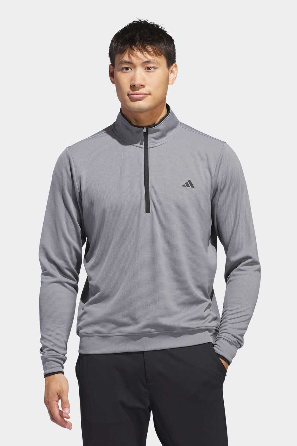 

Легкий топ на короткой молнии Adidas Golf, серый