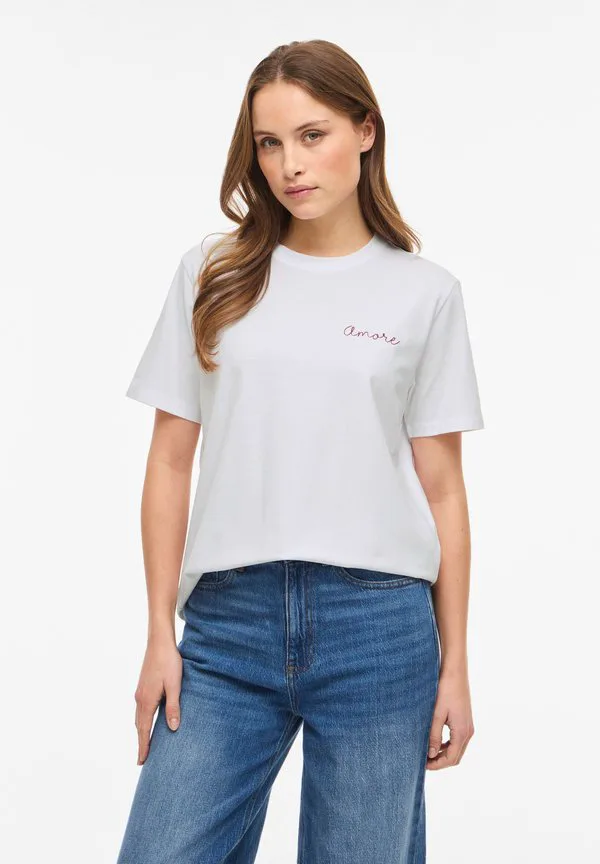 

Базовая футболка винора Vila, Bright White, Белый, Базовая футболка винора Vila, Bright White
