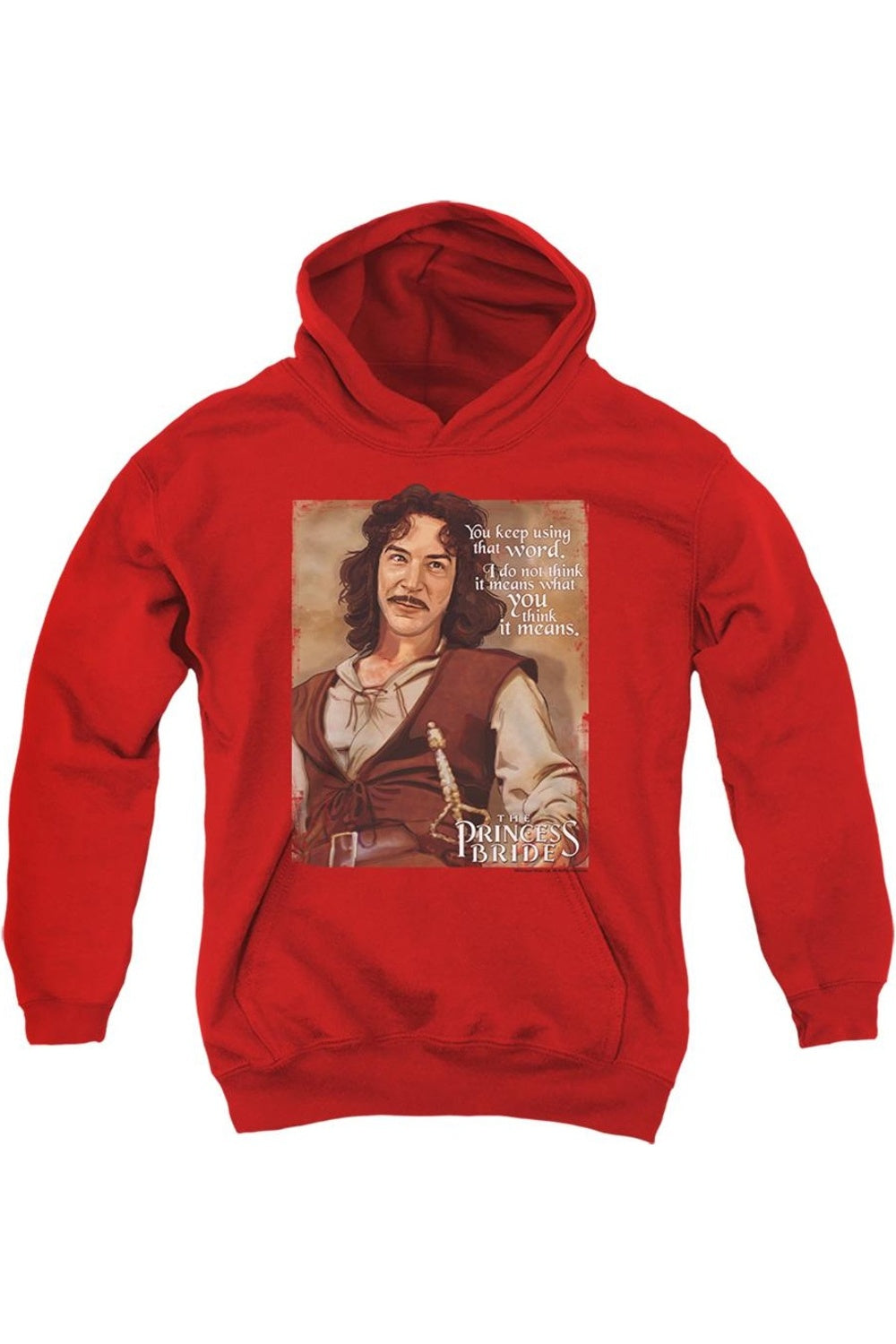 

Толстовка с капюшоном Princess Bride Word Youth Gildan, красный