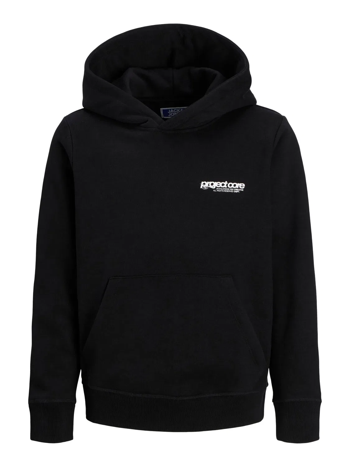Капюшон худи из футера с начесом, JACK & JONES Junior, черный