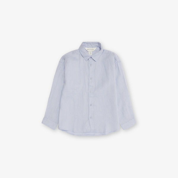 

Длинная льняная рубашка 2-10 лет H&M Adorables, синий
