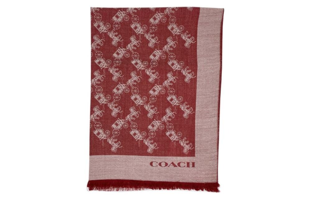 

Женский шелковый шарф COACH, Cherry