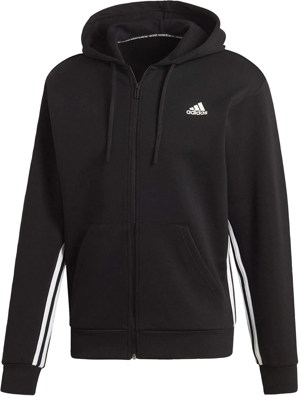 Мужская толстовка adidas Must Have с тремя полосками и капюшоном на молнии