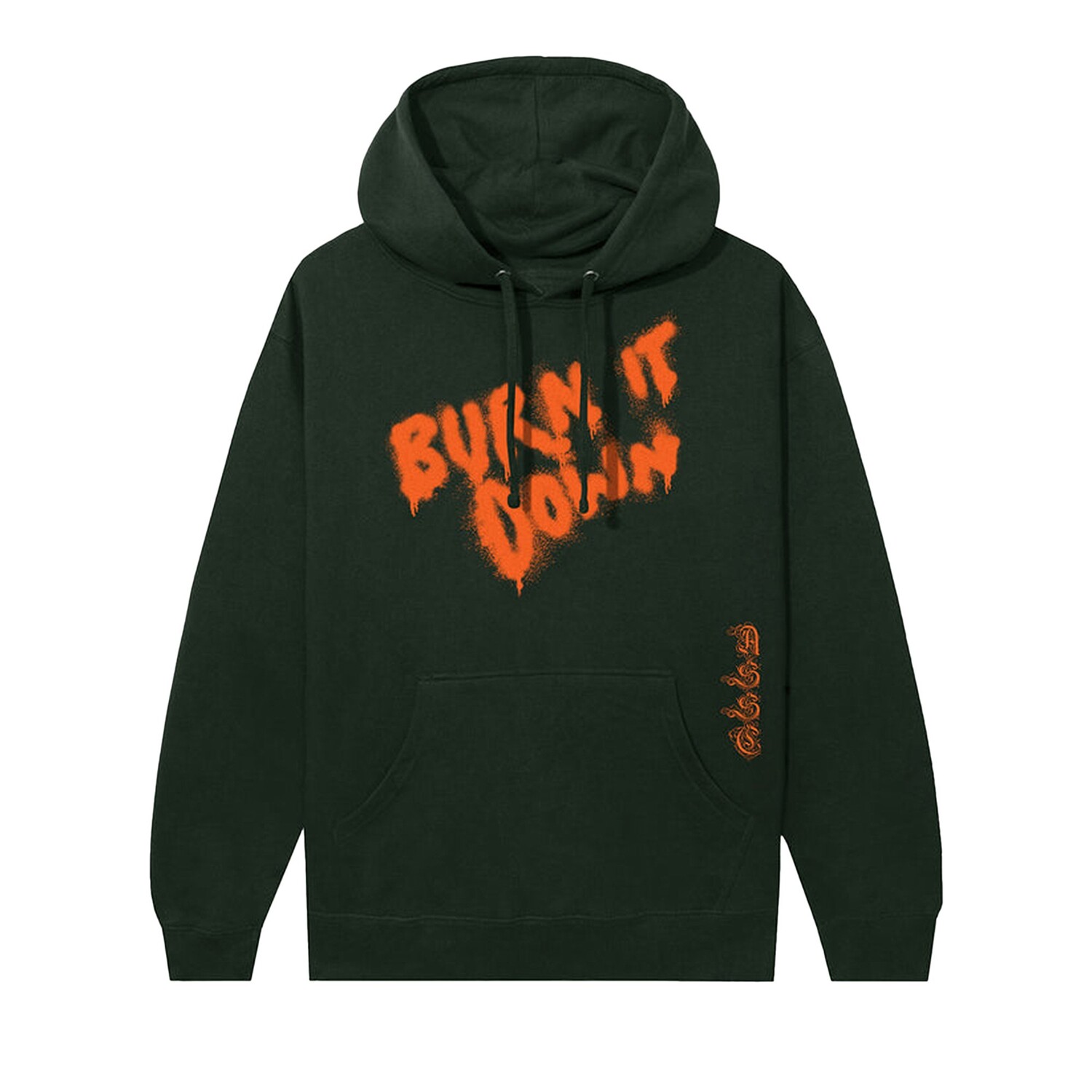

Худи Anti Social Social Club x 2 Tone Burn It Down, темно-зеленый