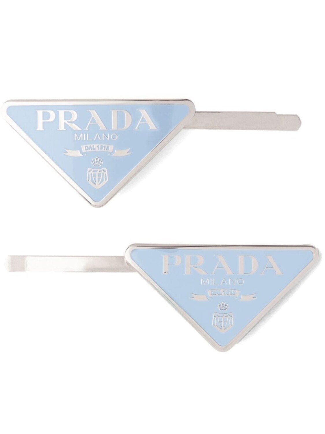 

Prada набор невидимок с логотипом, синий