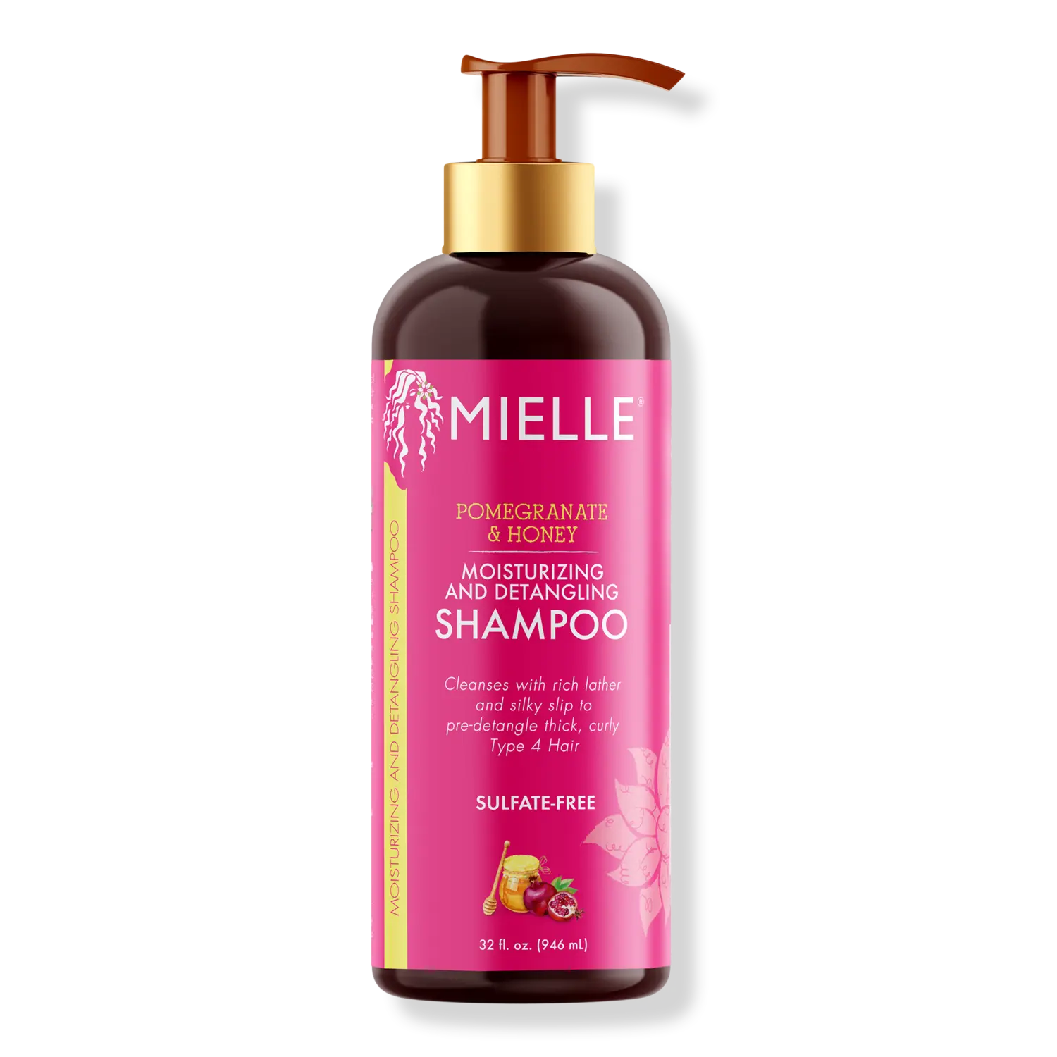 

Увлажняющий и облегчающий расчесывание шампунь с гранатом и медом Mielle, 32.0 oz