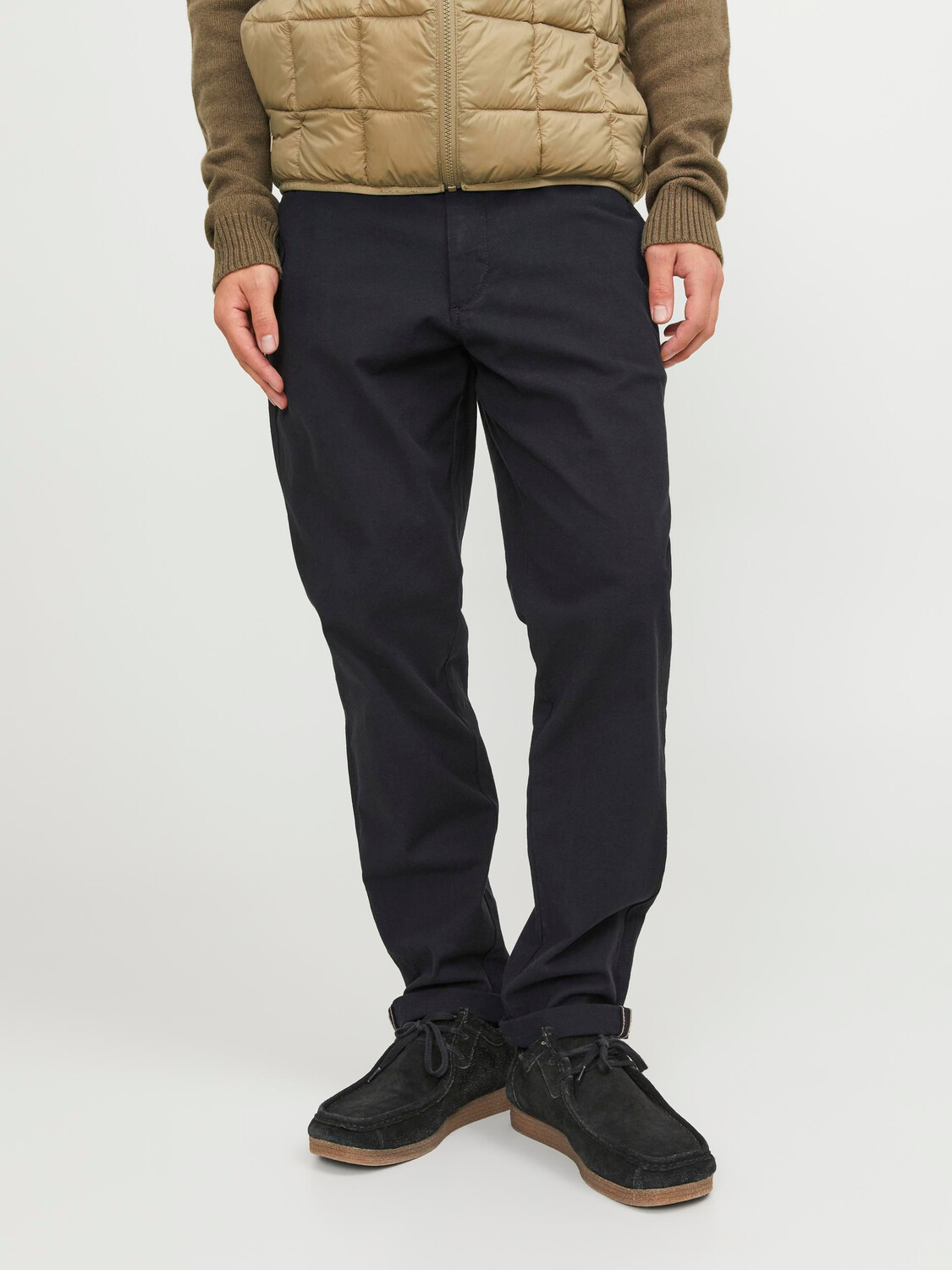 

Брюки чинос Jack & Jones Elegante Hose Legere Business Stoffhose JPSTMARCO, темно синий