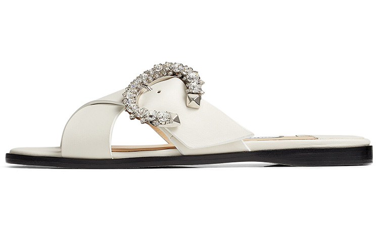 Jimmy Choo Стильные женские сандалии белого цвета