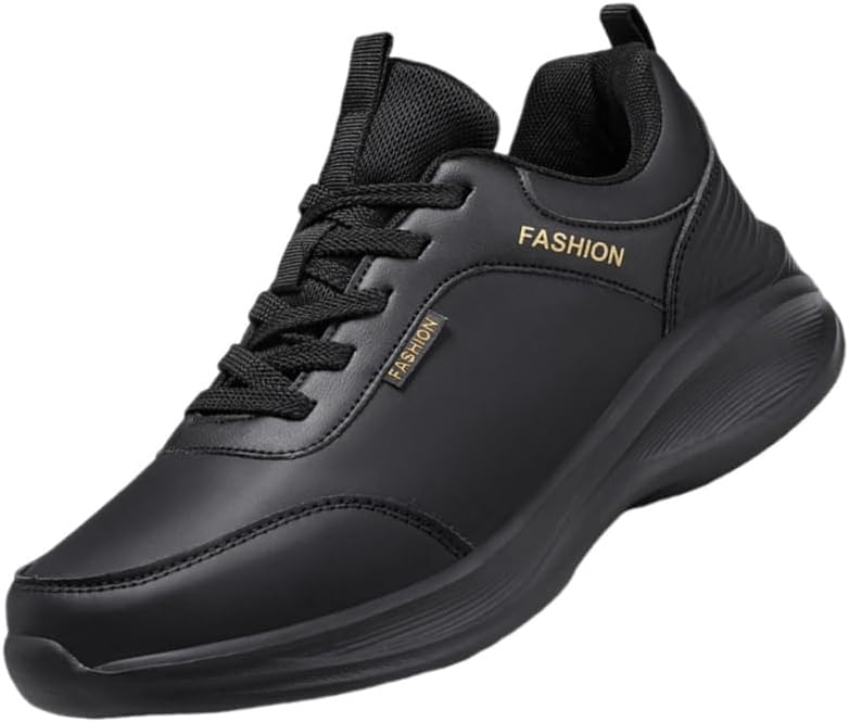 

Мужские модные спортивные кожаные кроссовки - легкие, универсальные, противоскользящие и прочные. Подходят для использования на улице и в повседневной жизни Clolinde, черный