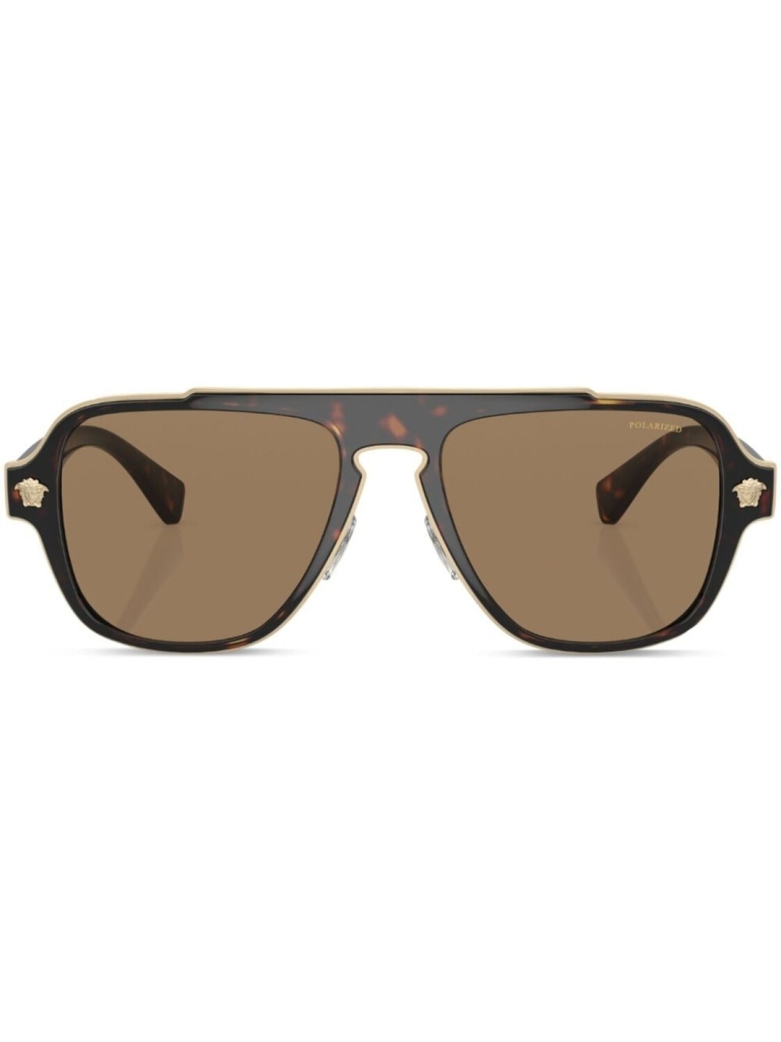 

Versace Eyewear солнцезащитные очки-пилоты черепаховой расцветки, зеленый