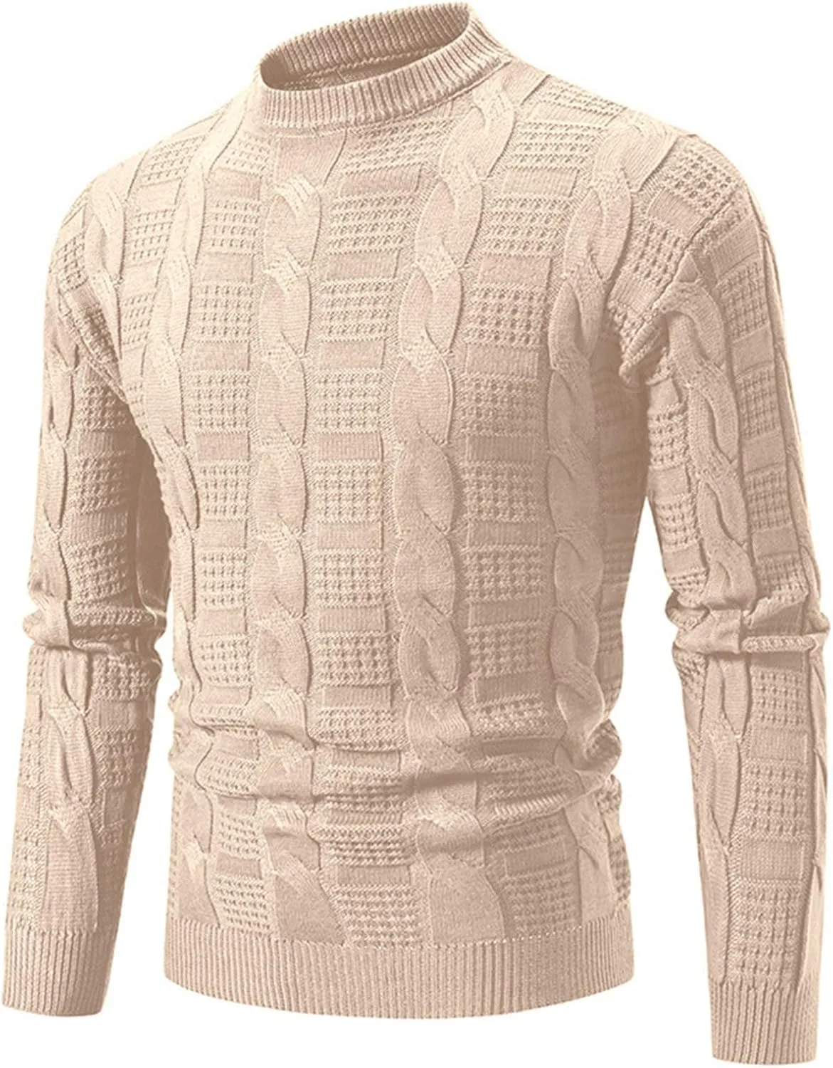 

Dgoopd Twist вязаный свитер для мужчин, Crew Neck, Pullover, Casual, Plus Size, длинный рукав, термо