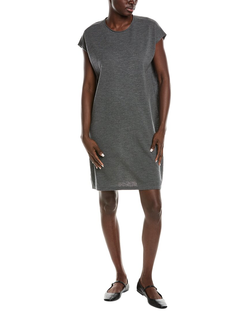 

Мини-платье EILEEN FISHER с круглым вырезом, серый