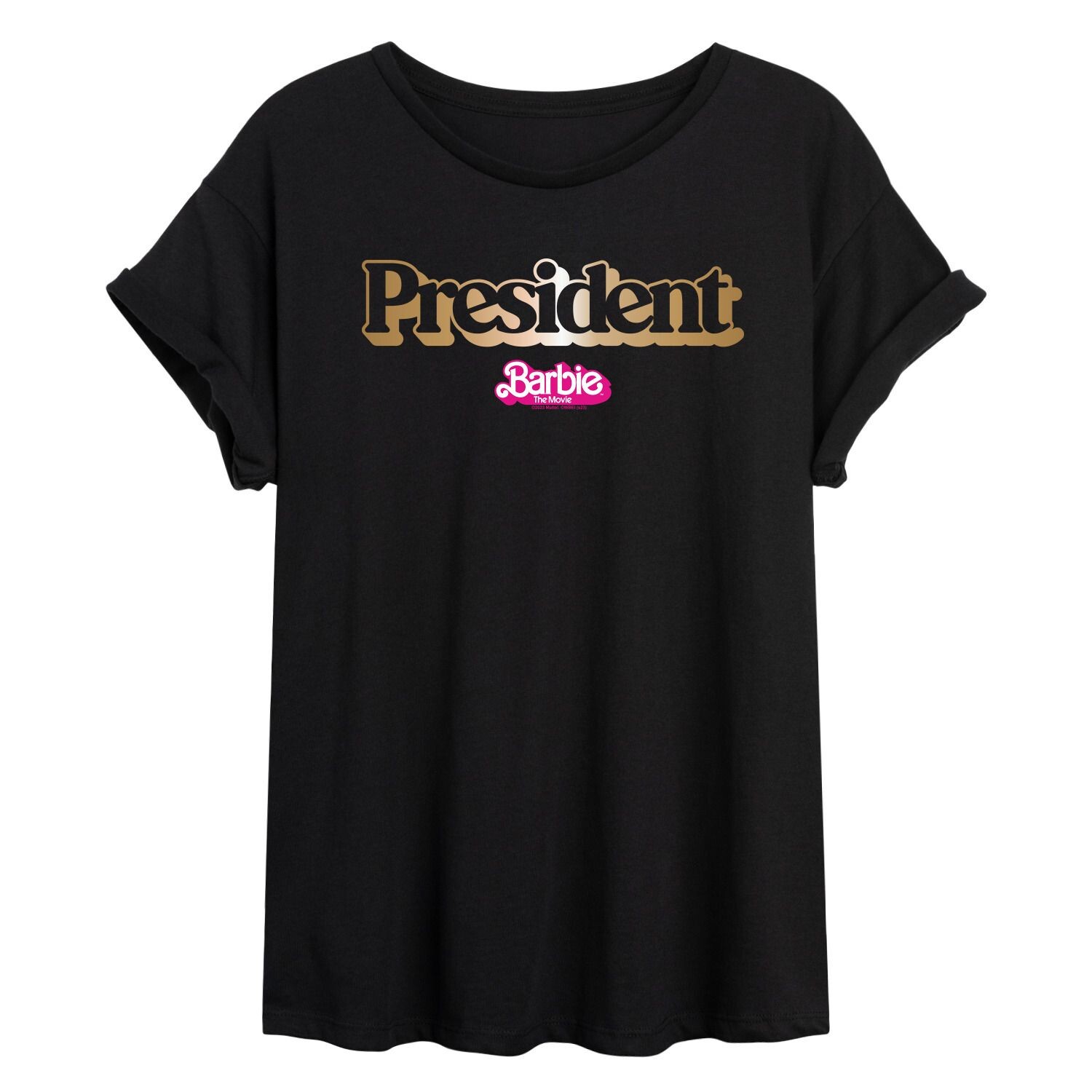 

Детская струящаяся футболка Barbie The Movie President Barbie