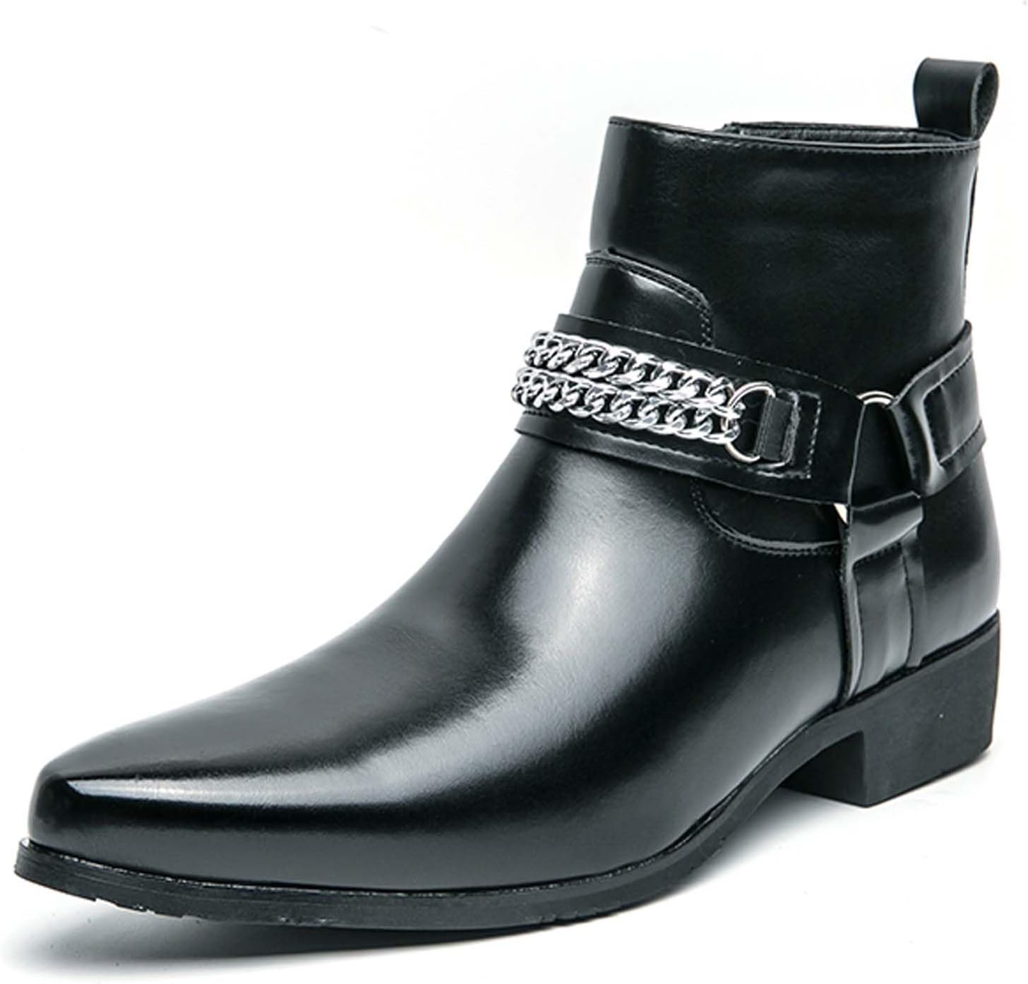 

Мужские ботинки челси в винтажном стиле с острым носком, мотоциклетные ботинки, обувь для городского выпускного вечера, рок-н-ролла, панка, вечеринки, деловая и формальная обувь с противоскользящим покрытием, черные, коричневые Generic