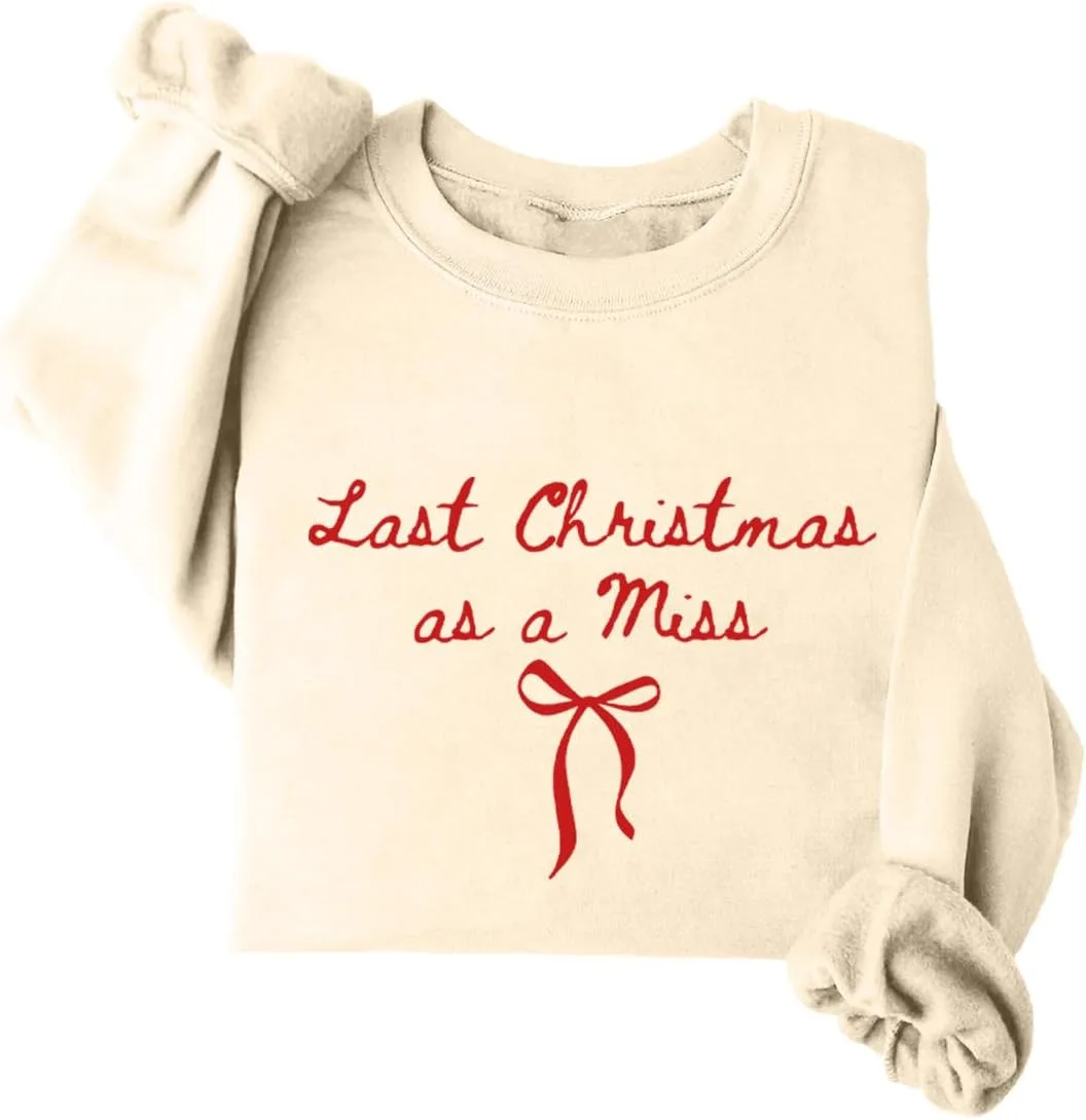 

Свитшот Last Christmas As A Miss для невесты JIONOCY