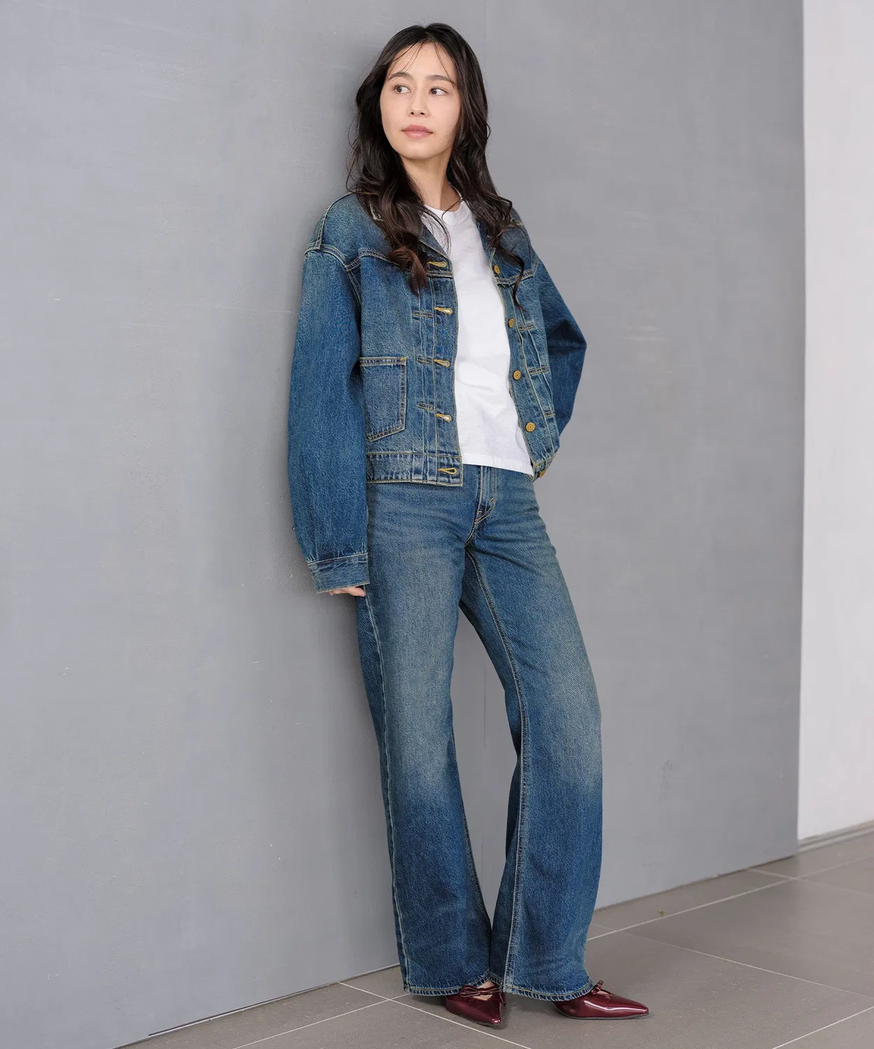 Джинсовая куртка Levi's SOFT GRUNGE TYPE U BALLOON SLEEVES, тёмно-синий — фото 3