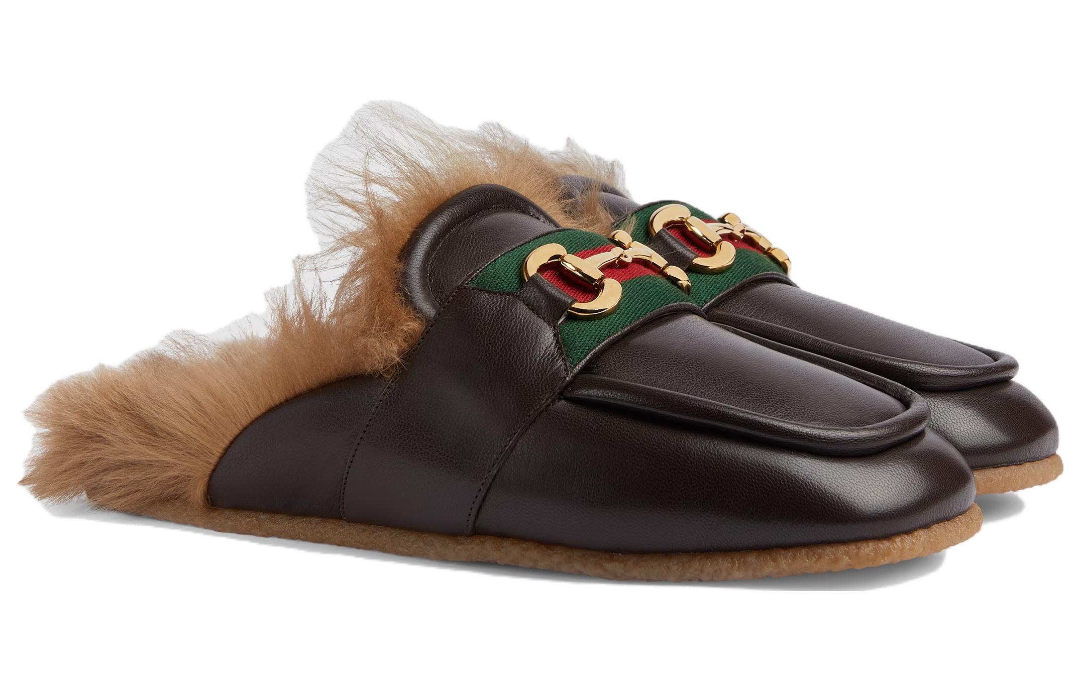 Слиппер 'Horsebit Cocoa' GUCCI, Коричневый — фото 3