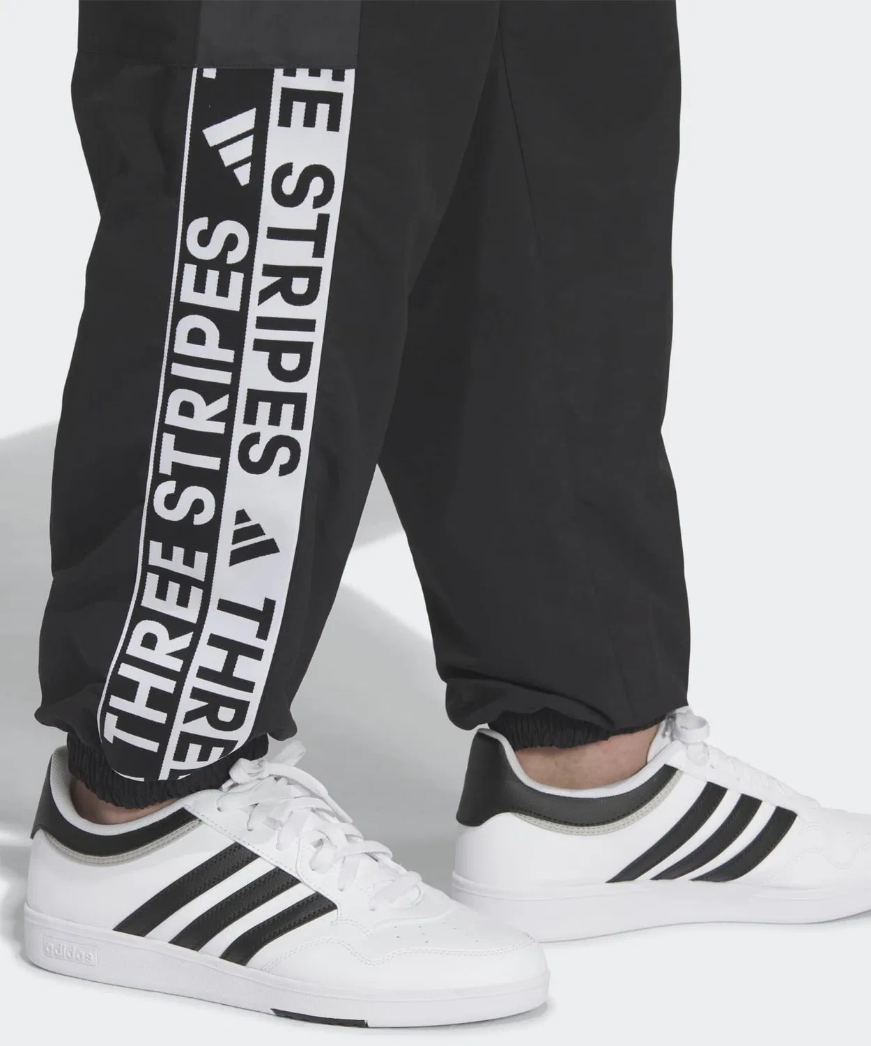 Спортивные брюки из текстурированной ткани с сетчатой подкладкой Adidas, черные — фото 3