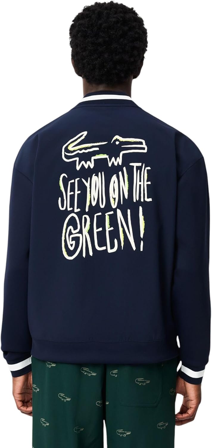 Lacoste мужская спортивная ватерпруф ветровка для гольфа, Navy Blue/Flour — фото 3