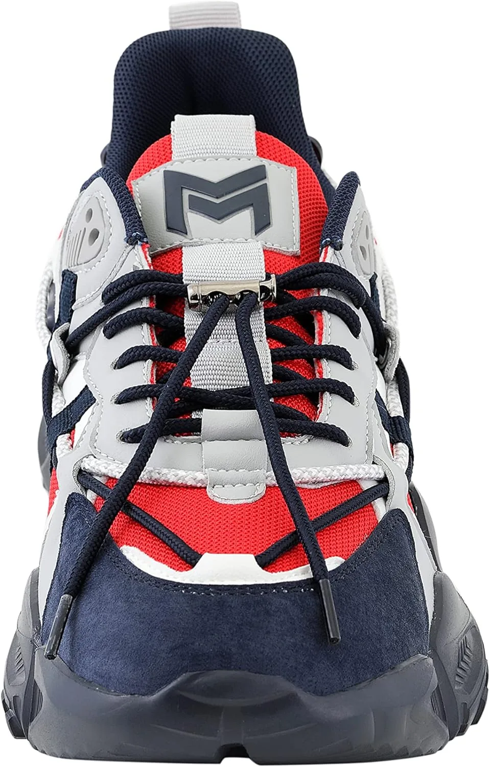 Мужские кроссовки Mazino Oasis Fashion Chunky Sneakers - спортивная повседневная обувь для мужчин, красный/темно-синий/серый — фото 4