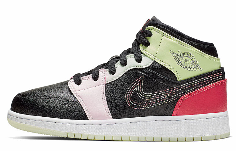 

Кроссовки Jordan 1 Mid Glow-In-The-Dark GS