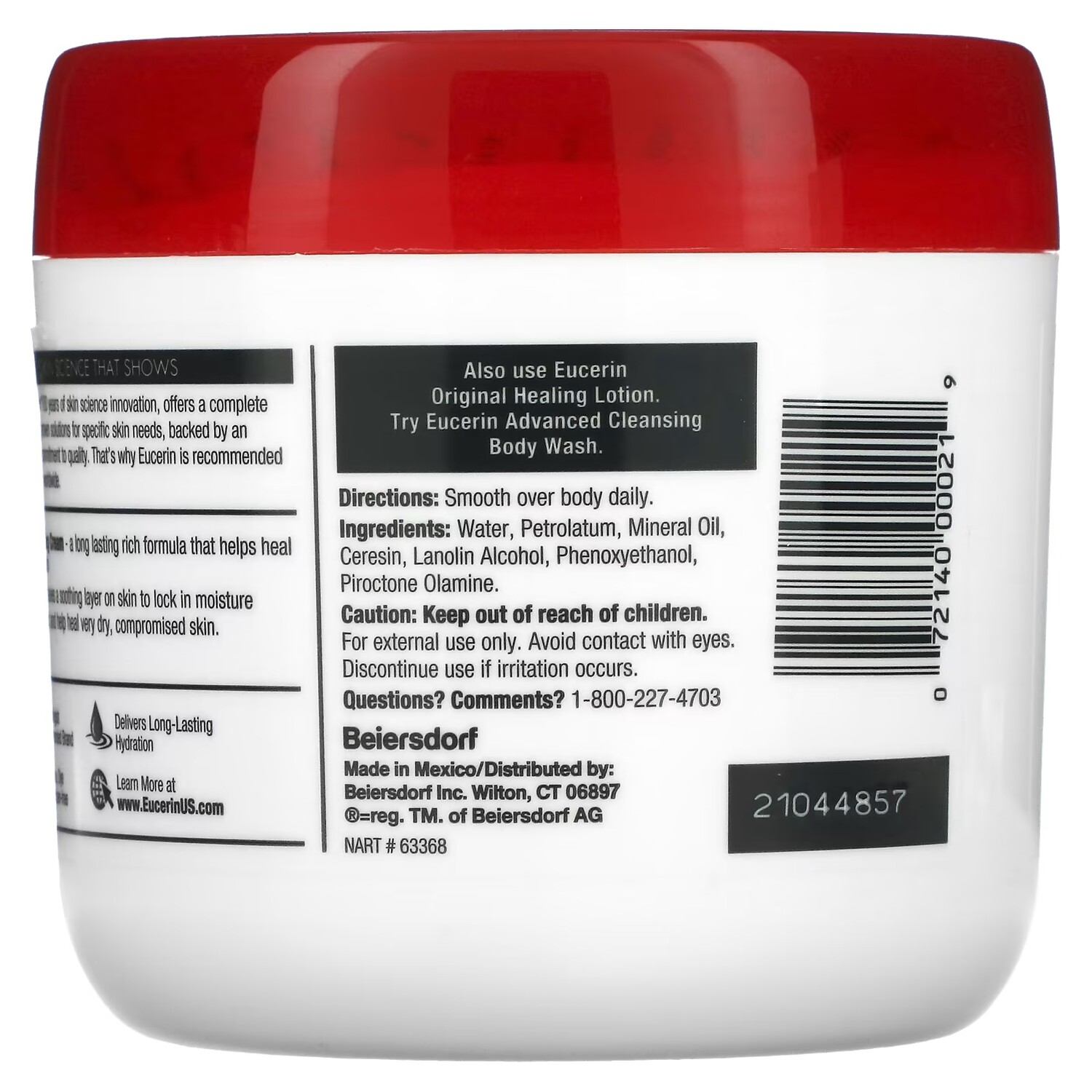 Eucerin Original Healing Cream — интенсивный восстанавливающий крем для очень сухой и проблемной кожи — фото 2