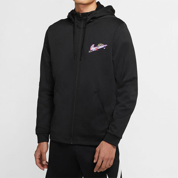 Куртка Nike Therma Dri-FIT Full-length zipper Cardigan Training hoodie Black, черный — фото 4