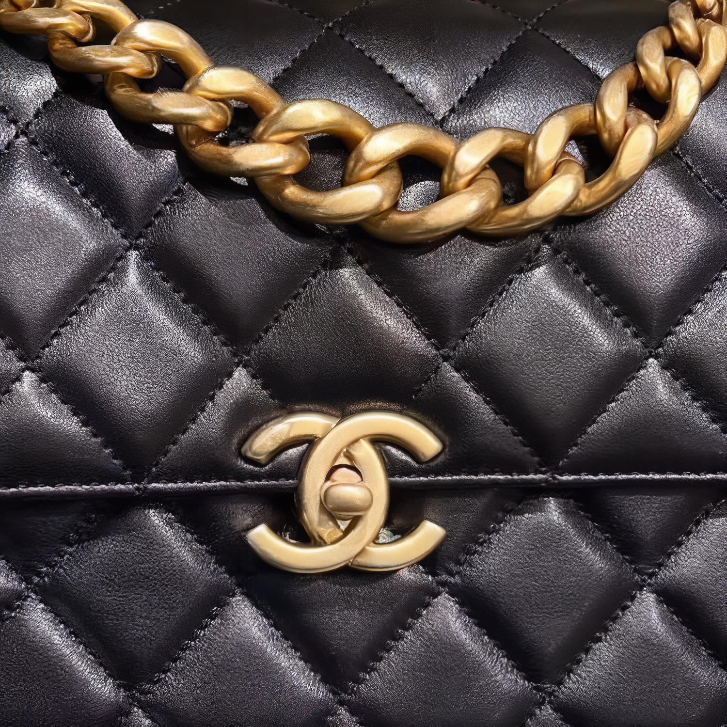 CHANEL Кожаная сумка-баул на молнии через плечо женская черная — фото 3