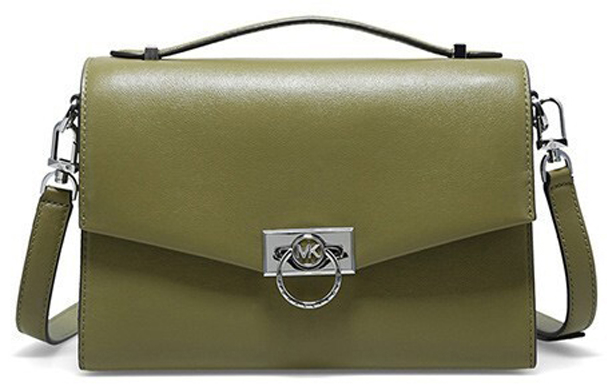 

MICHAEL KORS Кожаная женская сумка через плечо среднего размера зеленая