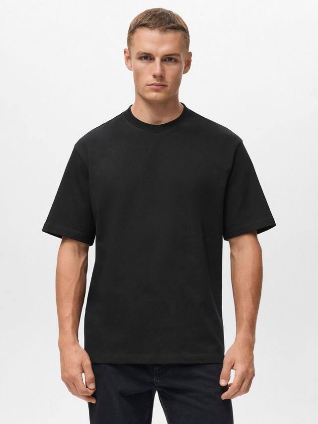 

Футболка Anouk Cotton Regular Fit с короткими рукавами Mango, Black