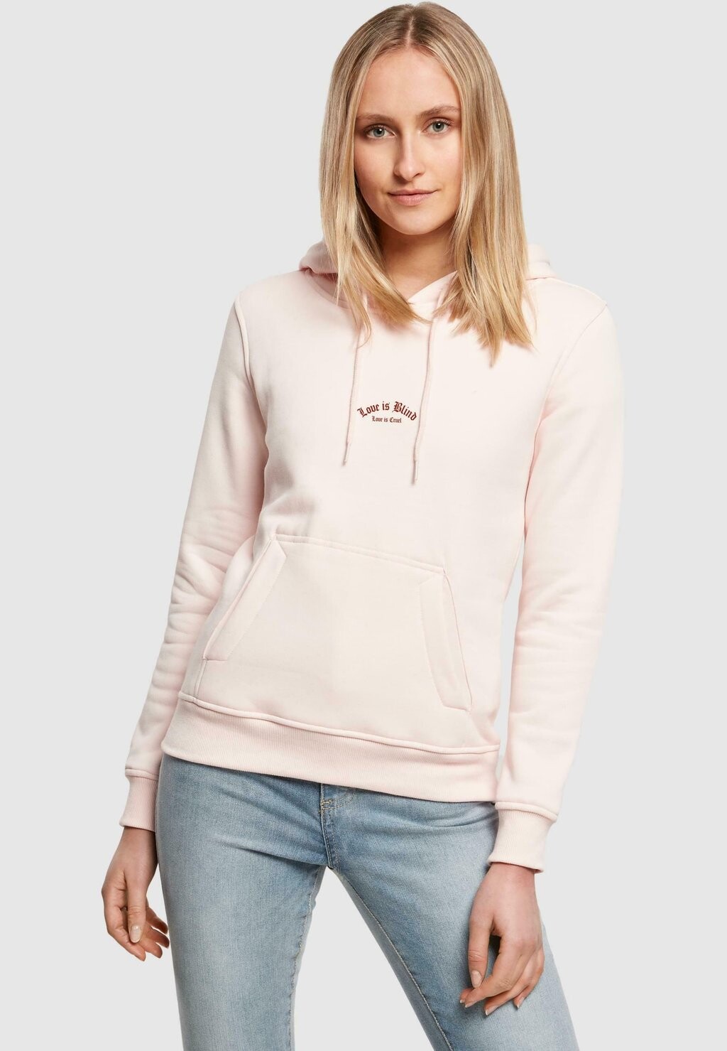 

Толстовка с капюшоном LOVE IS BLIND LOVE IS CRUEL Mister Tee, розовый