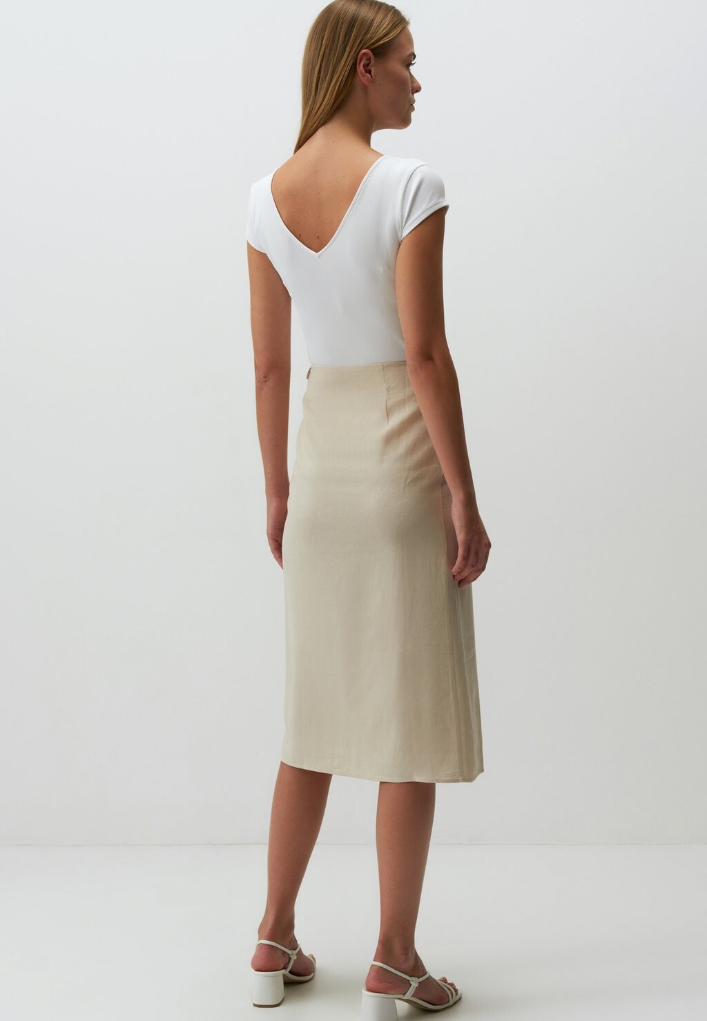 

Юбка А-силуэта NORMAL WAIST SLIT Jimmy Key, цвет Stone