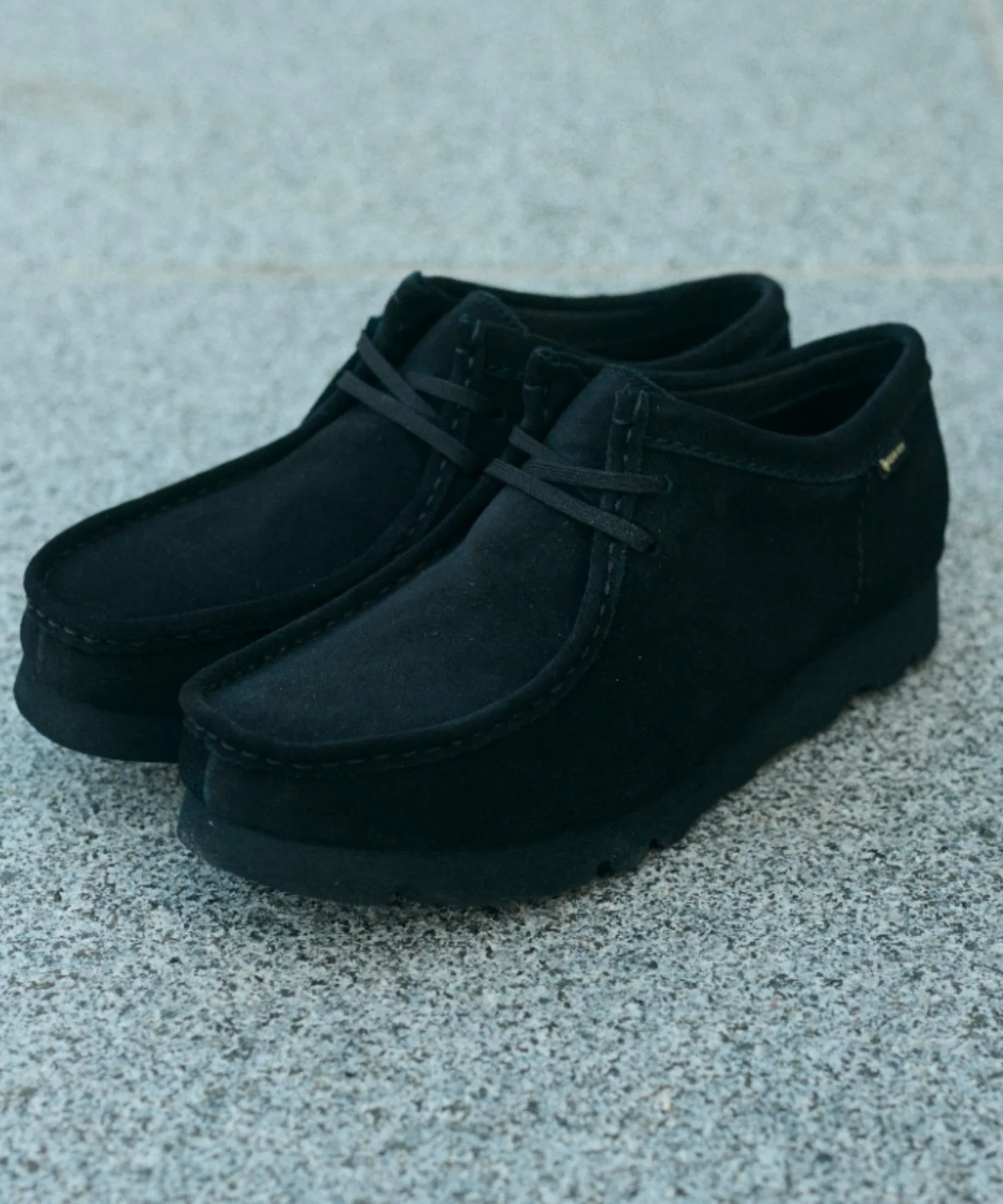 Мужские мокасины Clarks WALLABEE GTX чёрные — фото 2