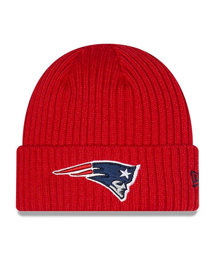 

Красная классическая вязаная шапка New England Patriots Core для мальчиков и девочек с манжетами New Era, красный