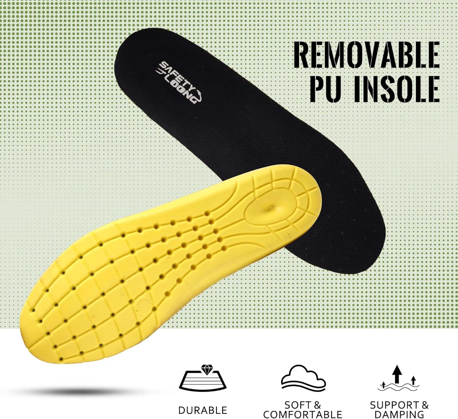 

Мужские рабочие ботинки Moc Toe с водонепроницаемым мягким/стальным носком, удобные, из цельной кожи с противоскользящей подошвой на платформе, высота 6 дюймов SAFETY LOONG, коричневый