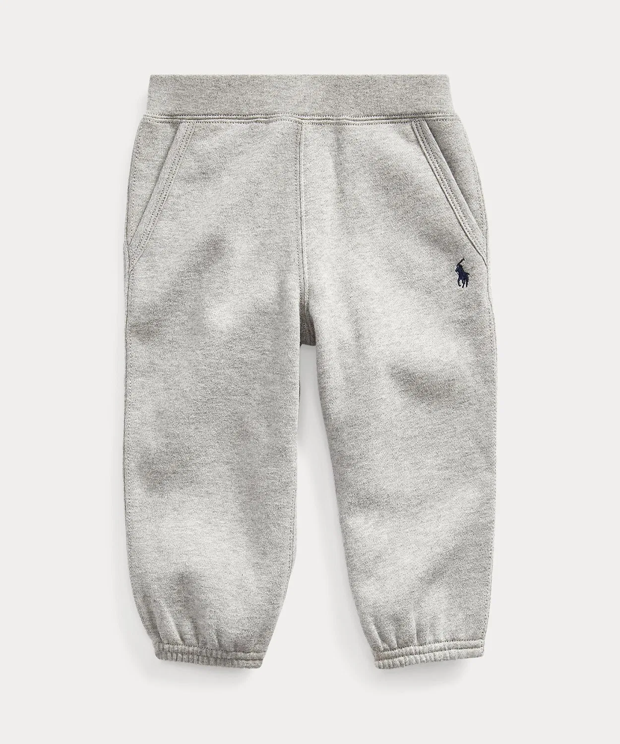 Флисовые штаны из хлопкового бленда Polo Ralph Lauren, серые