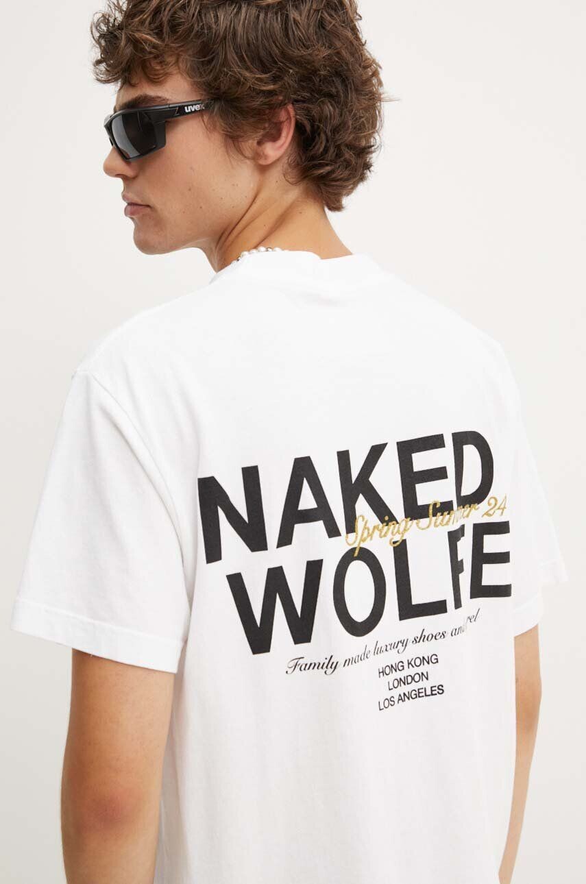 

Хлопковая футболка Naked Wolfe, белый