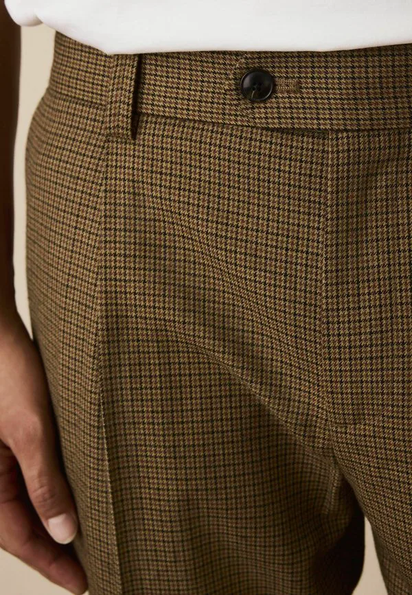 Узкие, стильные, фактурные брюки Next, Brown Puppytooth — фото 2