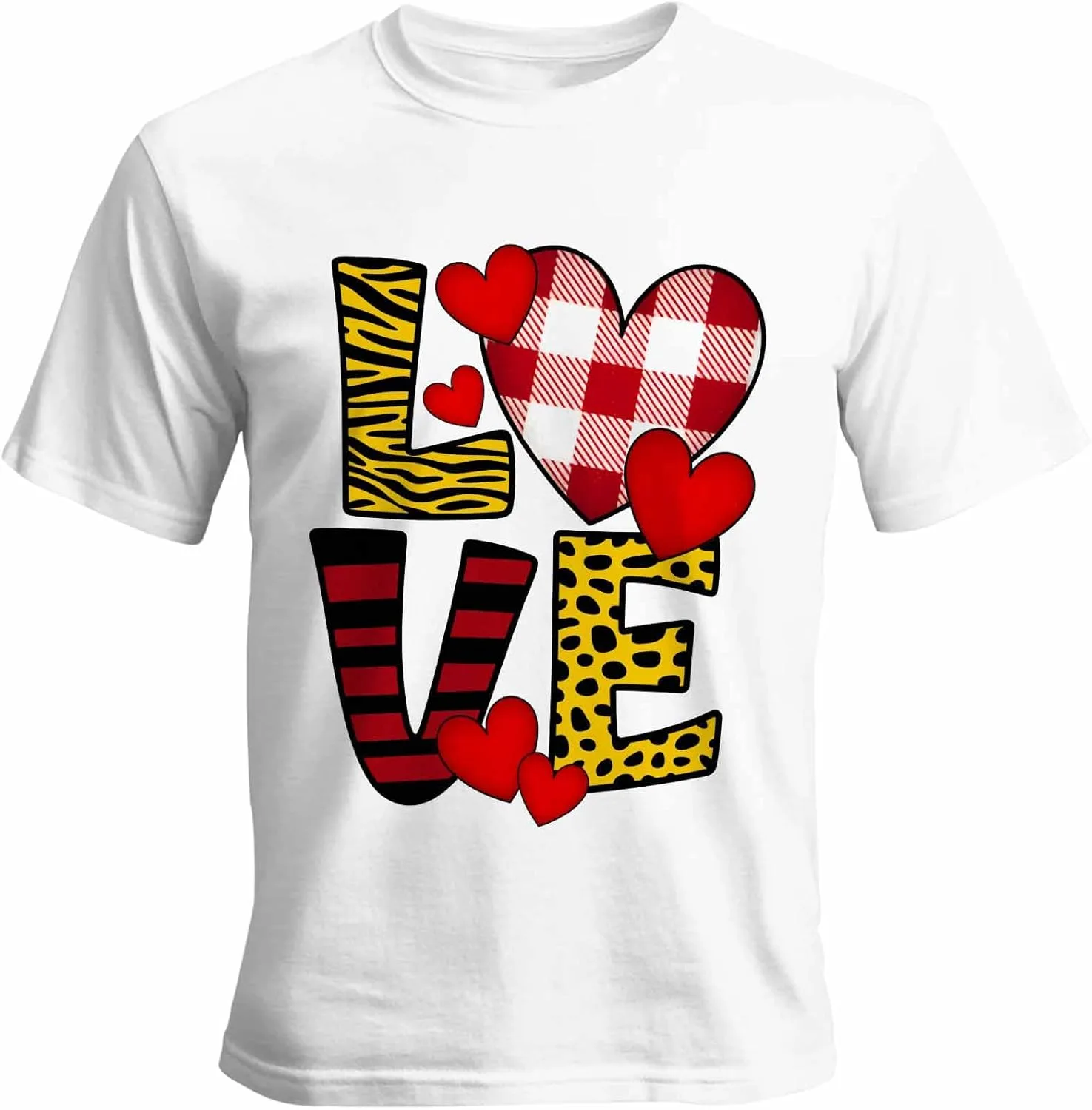 

Мужская футболка с коротким рукавом и круглым вырезом, Valentine's Day Heart, S-3XL Quibro Zynth