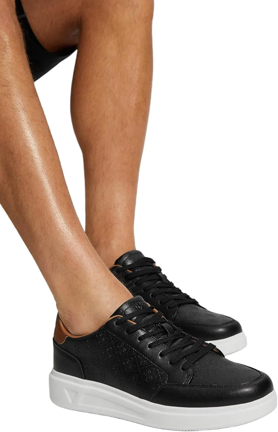 Мужские кроссовки GUESS Creed, Black Cognac Logo Multi 002 — фото 2