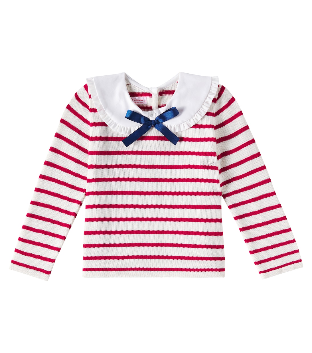 

Полосатый хлопковый свитер Morissa La Coqueta, Burgundy Stripe