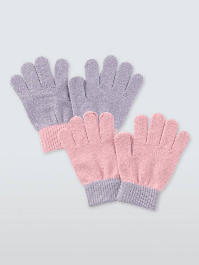 

Детские вязаные перчатки John Lewis, Pack of 2, Pink Multi