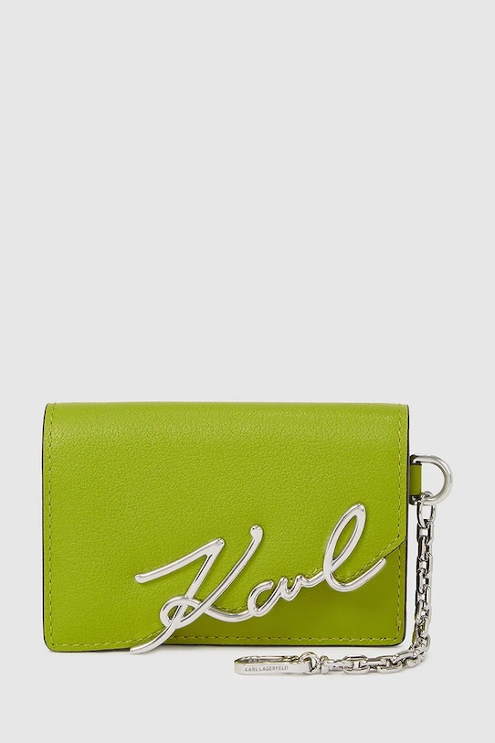 

Кожаный кошелек K/SIGNATURE Karl Lagerfeld, зеленый