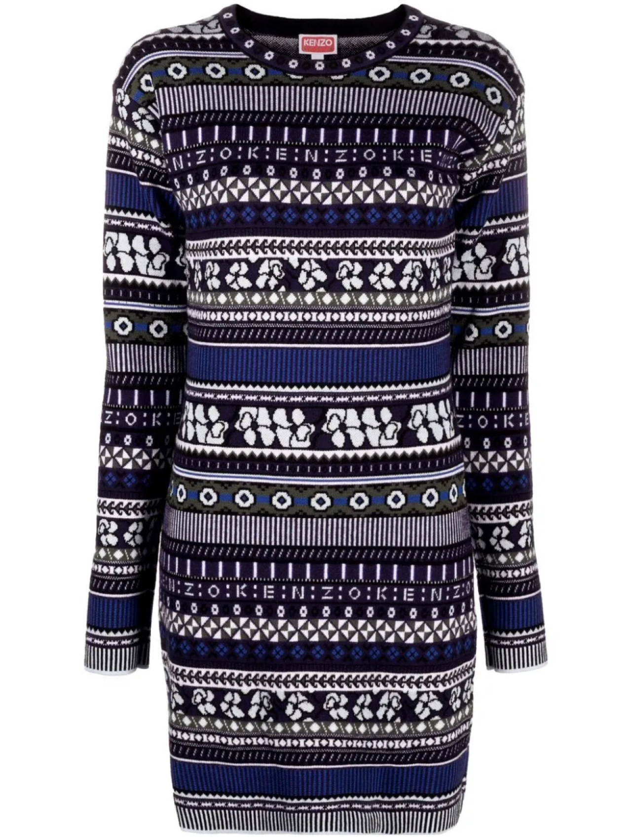 

Kenzo трикотажное платье миди, синий