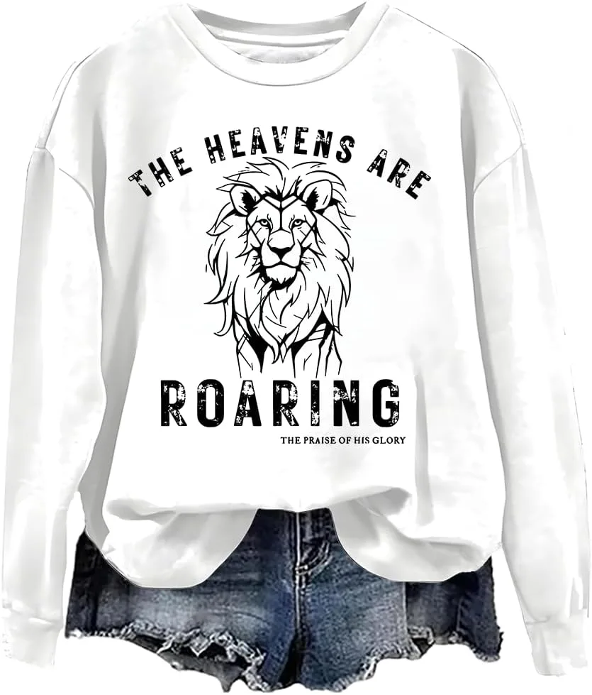 

Толстовка с принтом льва The Heavens Are Roaring woati